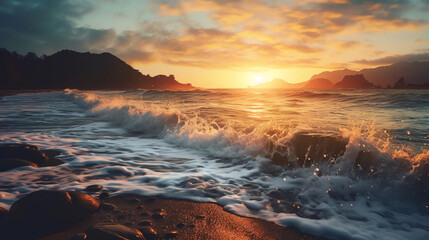 Fototapeta premium sunset on the beach