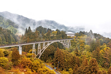 Fototapeta premium A bridge made of steel for walking across the shore