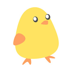 cute chicks in cartoon style. isolated on white background. suitable for children's book illustration, print, sticker, etc. flat vector.