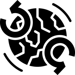 climate change solid icon