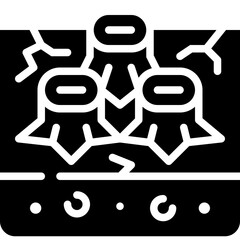 deforestation solid icon
