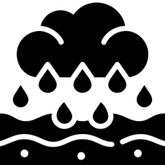 heavy rain solid icon