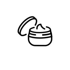 Face cream icon line symbol. Isolated vector illustration of icon sign concept for your web site mobile app logo UI design