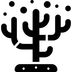 coral bleaching solid icon
