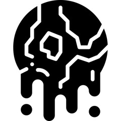 global warming solid icon