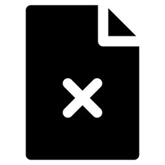 Fototapeta premium Document delete page sheet icon
