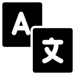 Translate icon and language