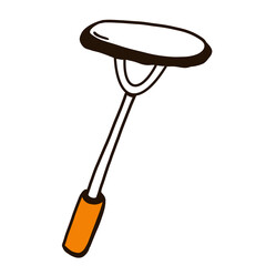 Equipment for camping and hiking. Line drawing.