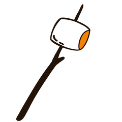 Equipment for camping and hiking. Line drawing.