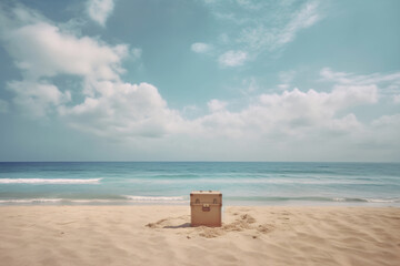 Empty sea and beach background photography