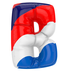 Balloon A Font Flag USA 3d (2)