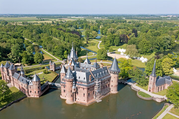 Aerial from castle de Haar in the Netherlands