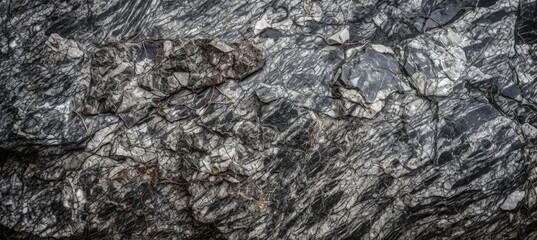 Rock stone black gray surface background. Generative AI technology.