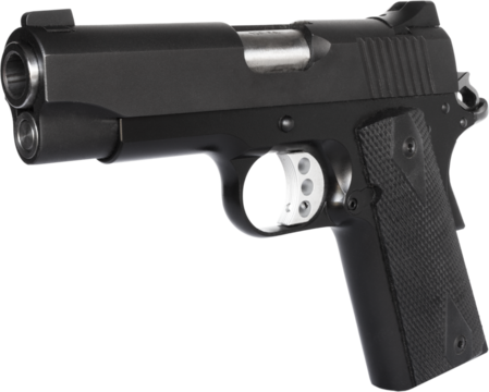 Dark black semi auto pistol
