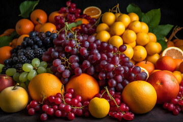 Naklejka na ściany i meble closed-up mix of fruits 