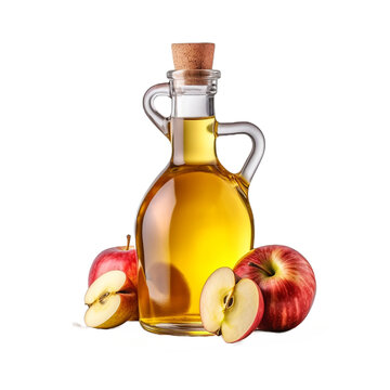 apple juice cider vinegar , isolated on transparent background cutout
