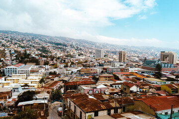 Obraz premium view of the city of Valparaiso in Chile
