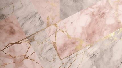 Pink white marble texture surface background. Generative AI technology.