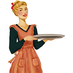 Lady waitress