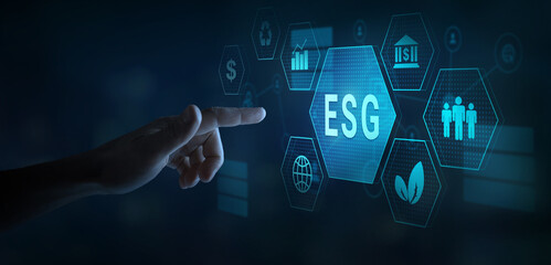 ESG concept, environmental social governance business investing concept, ESG framework in the...