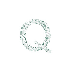Obraz premium Flower Alphabet of the English language - letter -