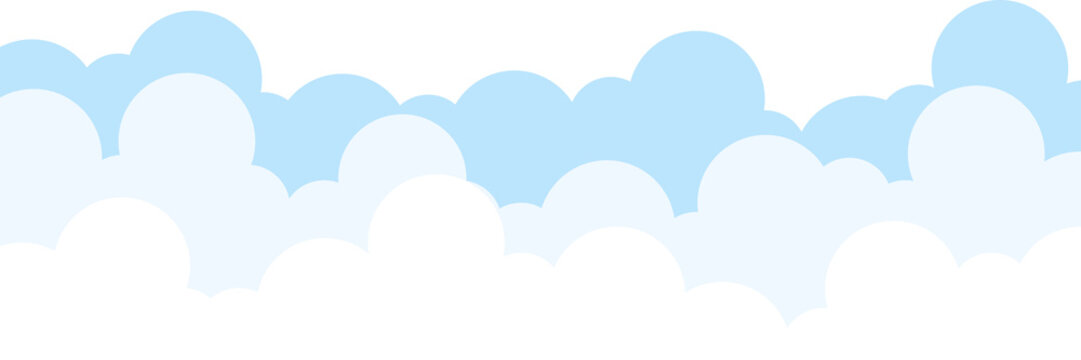 Blue Cloud Layer, Cut Out, Png With Transparent Background