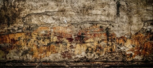 Aged concreate wall industrial background. Generative AI technology.