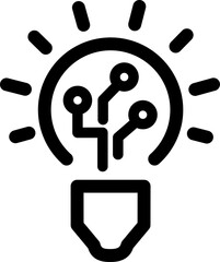 Light bulb icon ,Digital Economy icon, vector