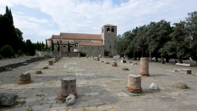 Trieste, Italy,  view of the Early Christian Basilica of Saint Justus