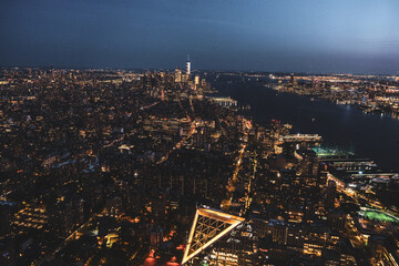 new-york city skyline by night