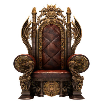 luxury throne isolated on white
