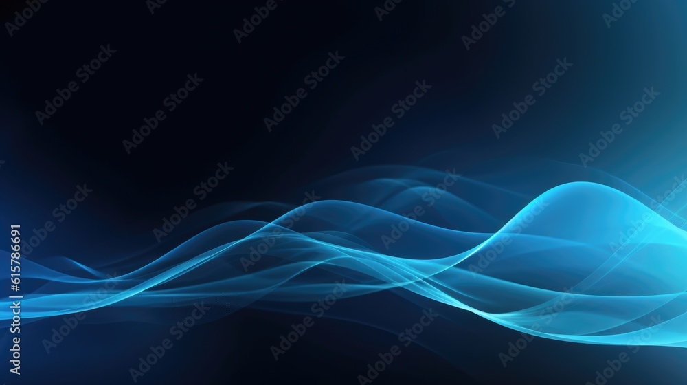 Aufkleber blue wave abstract background technology. generative ai aig21.