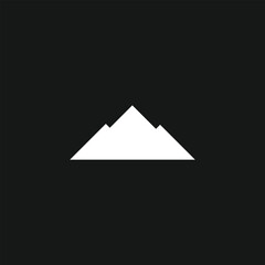 Minimal Geometric Mountain logo design