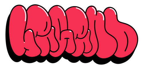 multicolored background, graffiti letters, bright colored inscriptions in the style of graffiti street art