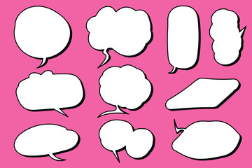 bubble chat graphic set