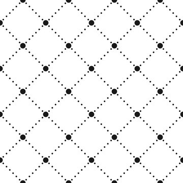 Seamless Pattern With Dotted Lines Rhombus, Png With Trnsparent Background