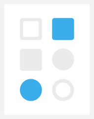 Geometrical frame UI element template. Editable isolated vector dashboard component. Flat user interface. Visual data presentation. Web design widget for mobile application with light theme