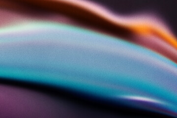 Digital noise gradient. Pink, dark blue and sky blue color background with gradient and grain effect