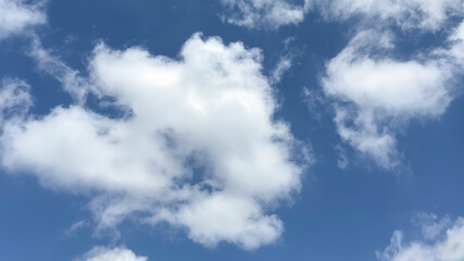 Blue cloudy sky texture. Natural sky composition
