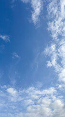 Blue cloudy sky texture. Natural sky composition