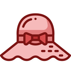 pamela hat two tone icon