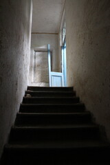 A staircase in a building