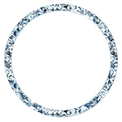 Shining Diamond circle round frame. It is a part of a set which also includes uppercase and lowercase letters, numbers, punctuation marks, shapes and symbols. Isolated with transparent background