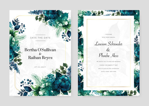 colorful colourful floral flower vector elegant hand drawing wedding invitation floral design watercolor