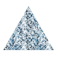 Shining Diamond triangle shape. It is a part of a set which also includes uppercase and lowercase letters, numbers, punctuation marks, symbols and frames. Isolated with transparent background