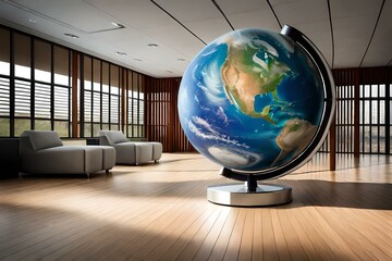 globe on the floor