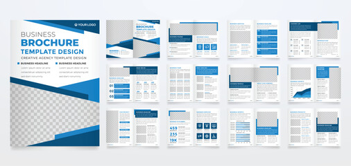 Fototapeta na wymiar set of business brochure template with modern concept and minimalist layout use for company profile and business proposal