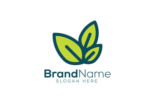 Organic medicine logo design template