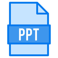 PPT file format extension icon