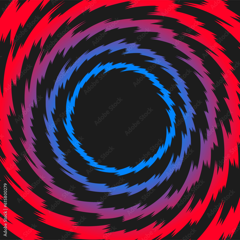 Poster simple background with gradient spiral spikes pattern and with some copy space area